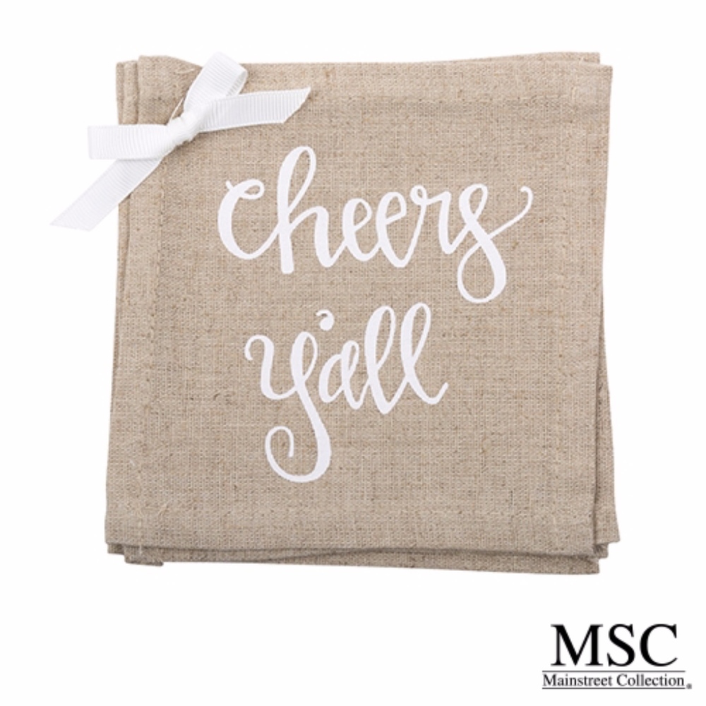 Set of 4 Linen Coasters